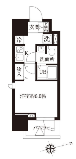 レジディア大森2　307号室　間取り