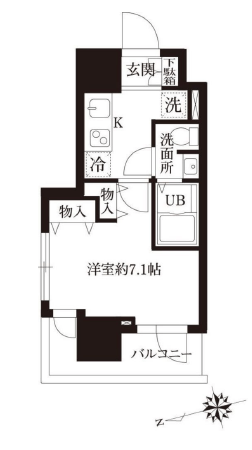 レジディア大森2　601号室　間取り