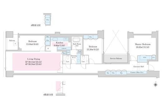 ラ・トゥール目白御留山　A502号室　間取り