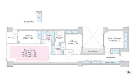 ラ・トゥール目白御留山　B502号室　間取り