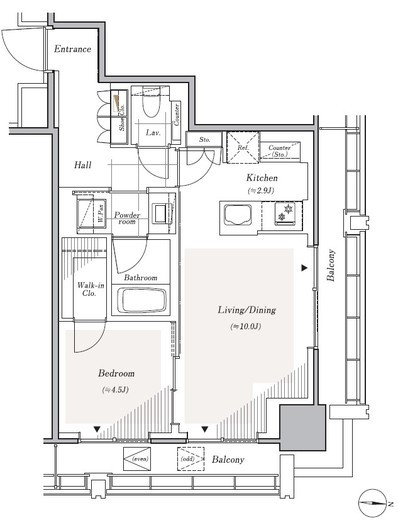 リビオレジデンス西麻布　504号室　間取り