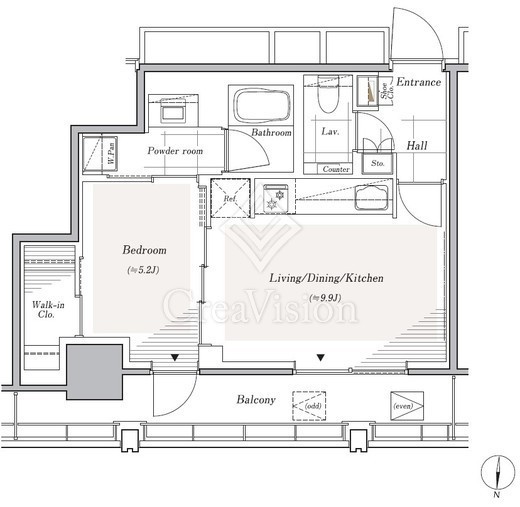 リビオレジデンス西麻布　703号室　間取り
