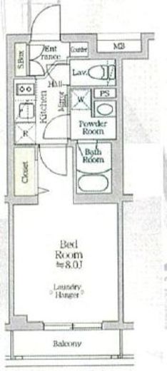 アイルプレミアム西新宿　203号室　間取り