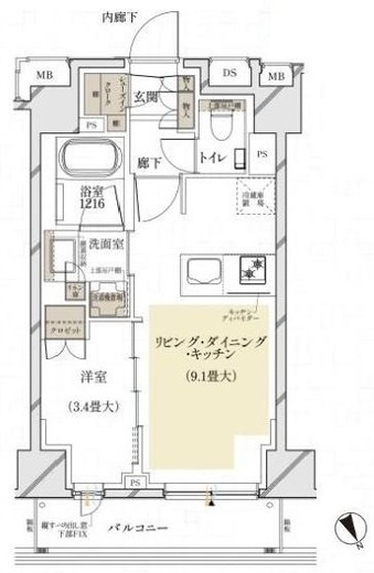 ルジェンテ早稲田　702号室　間取り