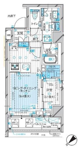 ルジェンテ早稲田　804号室　間取り