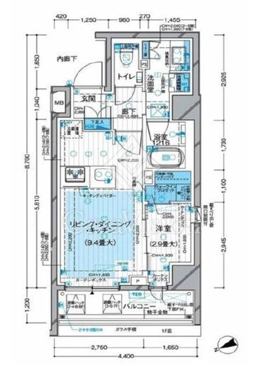 ルジェンテ早稲田　804号室　間取り