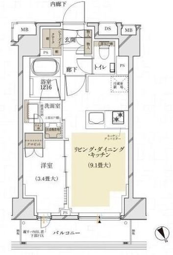 ルジェンテ早稲田　202号室　間取り