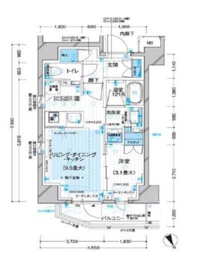 ルジェンテ早稲田　503号室　間取り