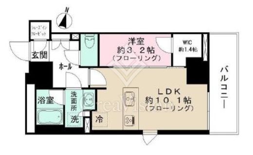 パークリュクス神田多町　905号室　間取り