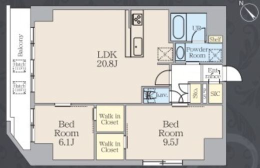 アルトヴィラ虎ノ門　1202号室　間取り