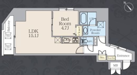 アルトヴィラ虎ノ門　306号室　間取り