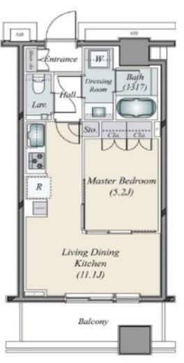 WORLD TOWER RESIDENCE　2503号室　間取り