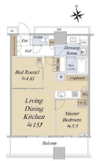 WORLD TOWER RESIDENCE　2813号室　間取り