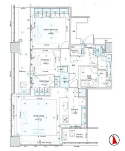 WORLD TOWER RESIDENCE　3307号室　間取り