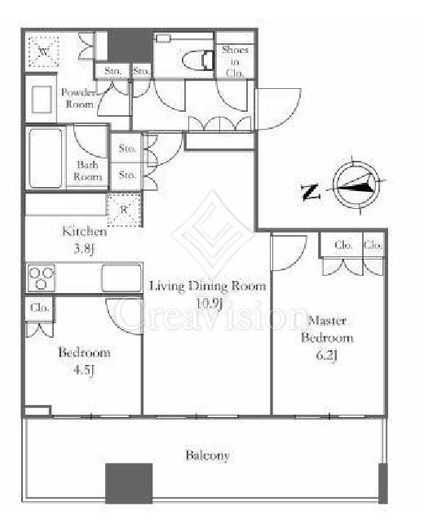 WORLD TOWER RESIDENCE　25F3号室　間取り