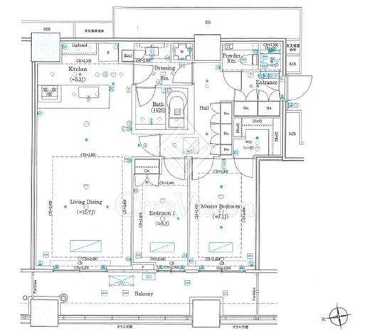 WORLD TOWER RESIDENCE　3306号室　間取り