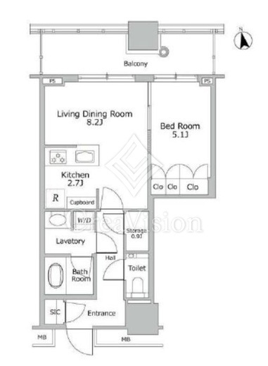 WORLD TOWER RESIDENCE　2002号室　間取り