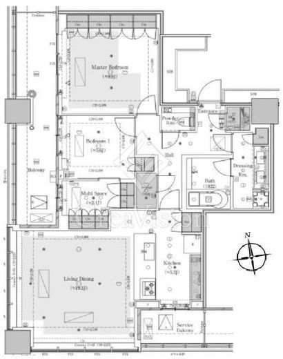 WORLD TOWER RESIDENCE　3007号室　間取り