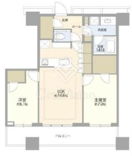 WORLD TOWER RESIDENCE　33F3号室　間取り