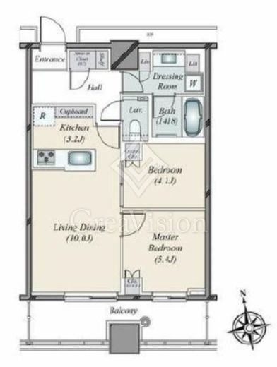 WORLD TOWER RESIDENCE　1512号室　間取り