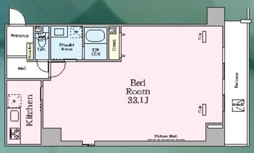 ゼンパレス日本橋　203号室　間取り
