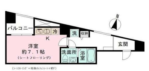 フロレゾン代々木　401号室　間取り