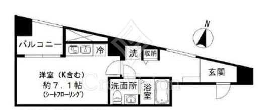 フロレゾン代々木　801号室　間取り
