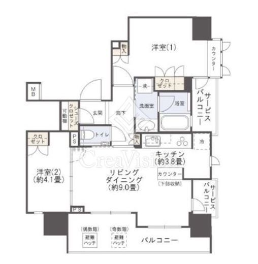 グランリビオ表参道　701号室　間取り