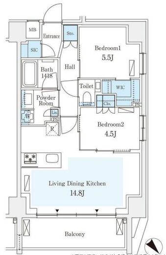 GRAN PASEO 西麻布Ⅱ(グランパセオ西麻布2)　602号室　間取り