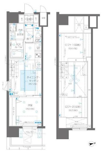 ZOOM新宿御苑前　1301号室　間取り