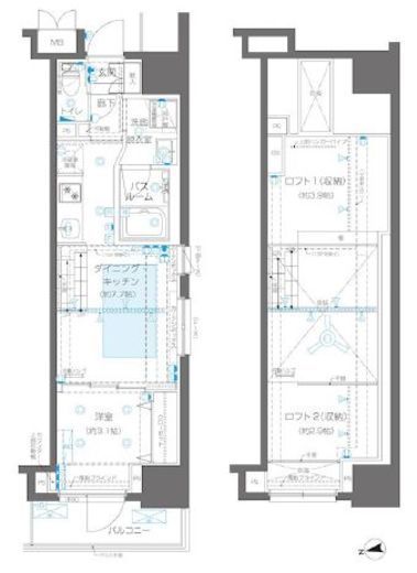 ZOOM新宿御苑前　1309号室　間取り