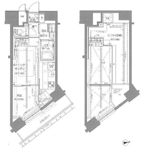 ZOOM新宿御苑前　1505号室　間取り