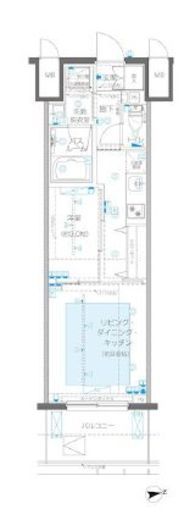 ZOOM新宿御苑前　202号室　間取り