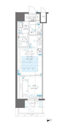ZOOM新宿御苑前　301号室　間取り