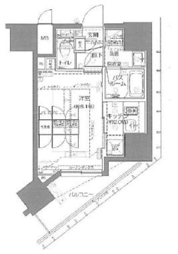 ZOOM新宿御苑前　606号室　間取り