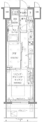 ZOOM新宿御苑前　702号室　間取り