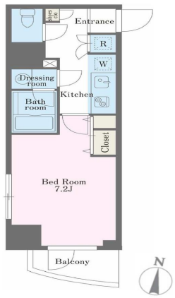 アジールコート西新宿　601号室　間取り