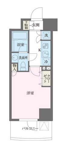 アジールコート西新宿　1102号室　間取り