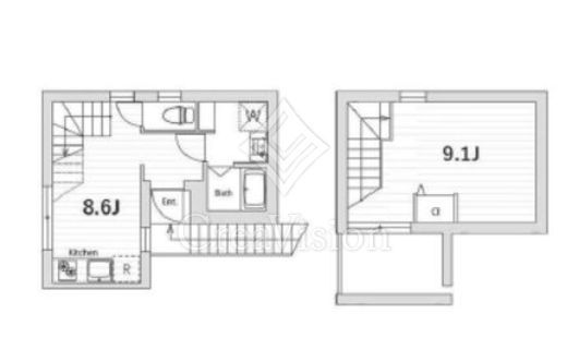 グランデュオ代々木公園4 (GranDuo Yoyogikoen4)　206号室　間取り