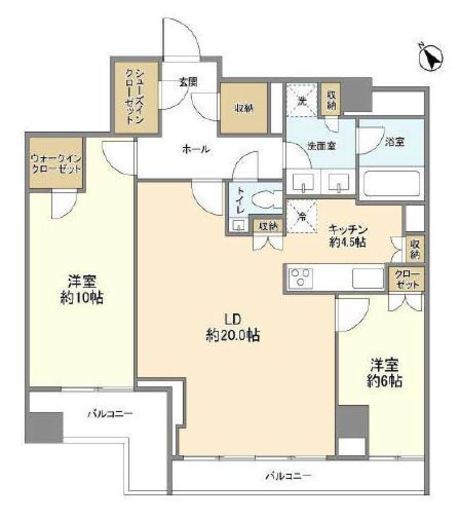 ウエリス代官山猿楽町テラス　202号室　間取り