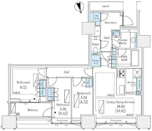 三田ガーデンヒルズ NORTH HILL　819号室　間取り