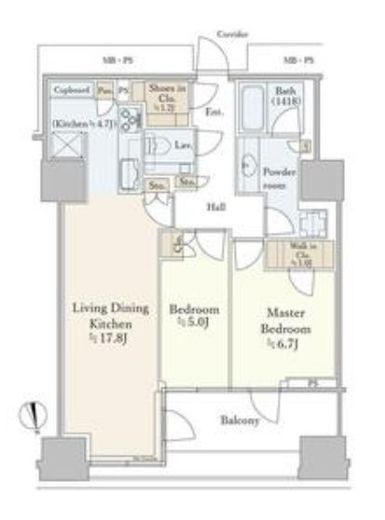 三田ガーデンヒルズ NORTH HILL　720号室　間取り