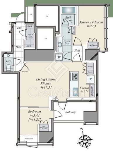 三田ガーデンヒルズ NORTH HILL　408号室　間取り