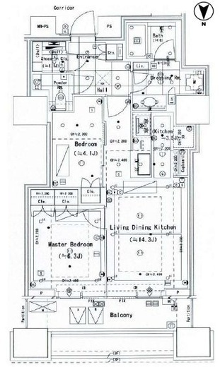 三田ガーデンヒルズ SOUTH HILL　12F2号室　間取り