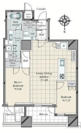 三田ガーデンヒルズ PARK MANSION　213号室　間取り