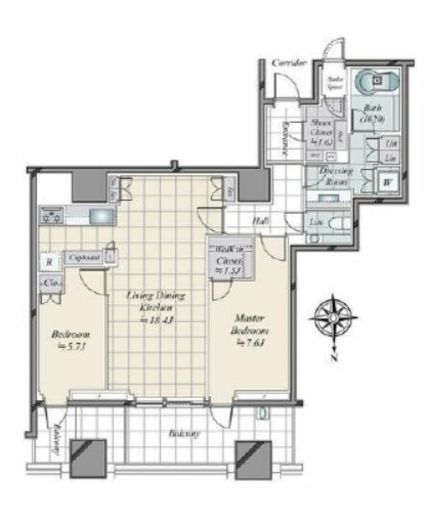 三田ガーデンヒルズ PARK MANSION　408号室　間取り