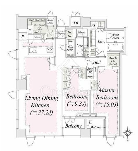 三田ガーデンヒルズ PARK MANSION　1209号室　間取り
