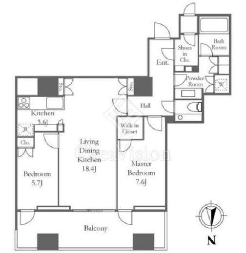 三田ガーデンヒルズ PARK MANSION　6F3号室　間取り
