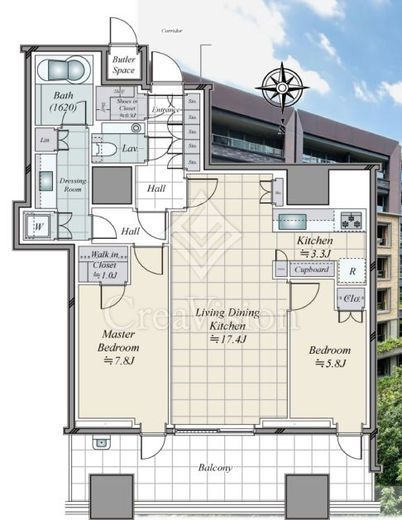三田ガーデンヒルズ PARK MANSION　514号室　間取り