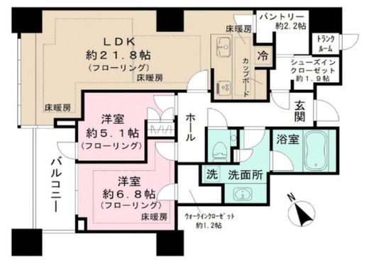 三田ガーデンヒルズ WEST HILL　510号室　間取り